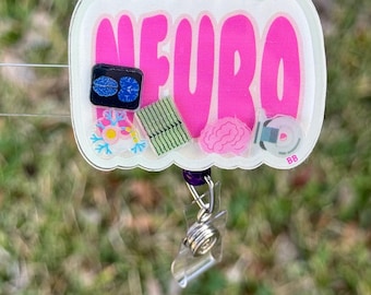 Neuro Badge Reel • Neurology ID Holder • Medical Shaker Reel