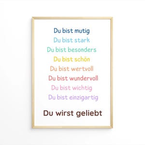 Mutmacherposter für Kinder - Selbswert und Selbstliebe stärken