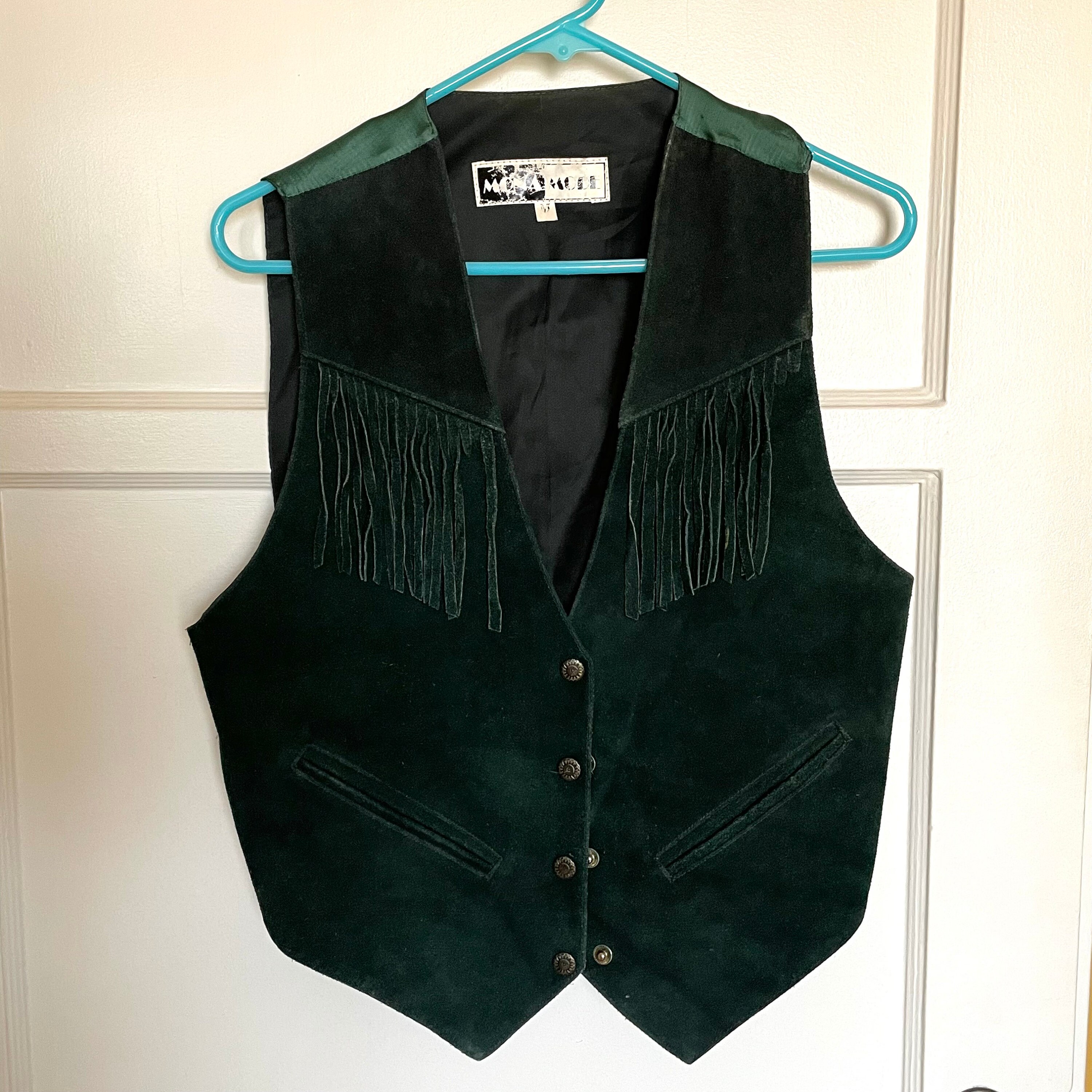 Green Fringe Vest - Etsy