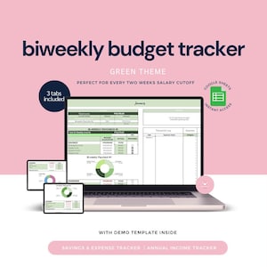 Biweekly Budget Tracker: Google Sheets Budget Spreadsheet (Digital Download)