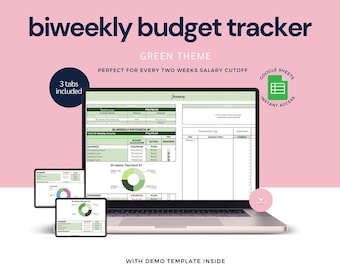Seguimiento de presupuesto quincenal: Hoja de cálculo de presupuesto de Google Sheets (descarga digital)