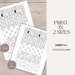 Cute Printable Bookmarks Cat Coloring Bookmark for Adults Paper Craft