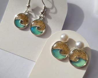 Strand-Harz-Ohrringe: Ozean-inspirierter Küstenschmuck