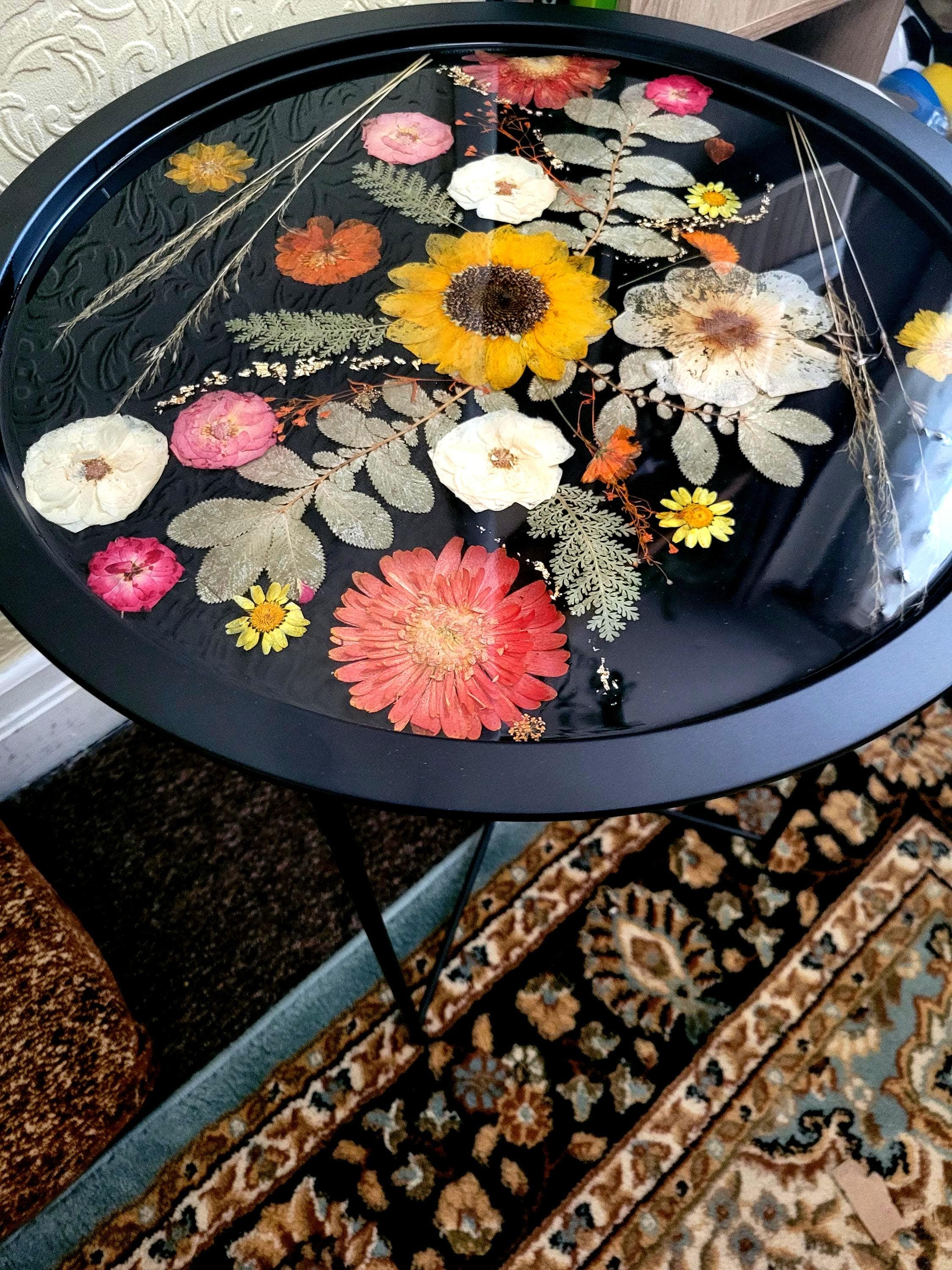 黒の花柄樹脂サイドテーブル - Etsy 日本 黒の花柄樹脂サイドテーブル - Etsy 日本