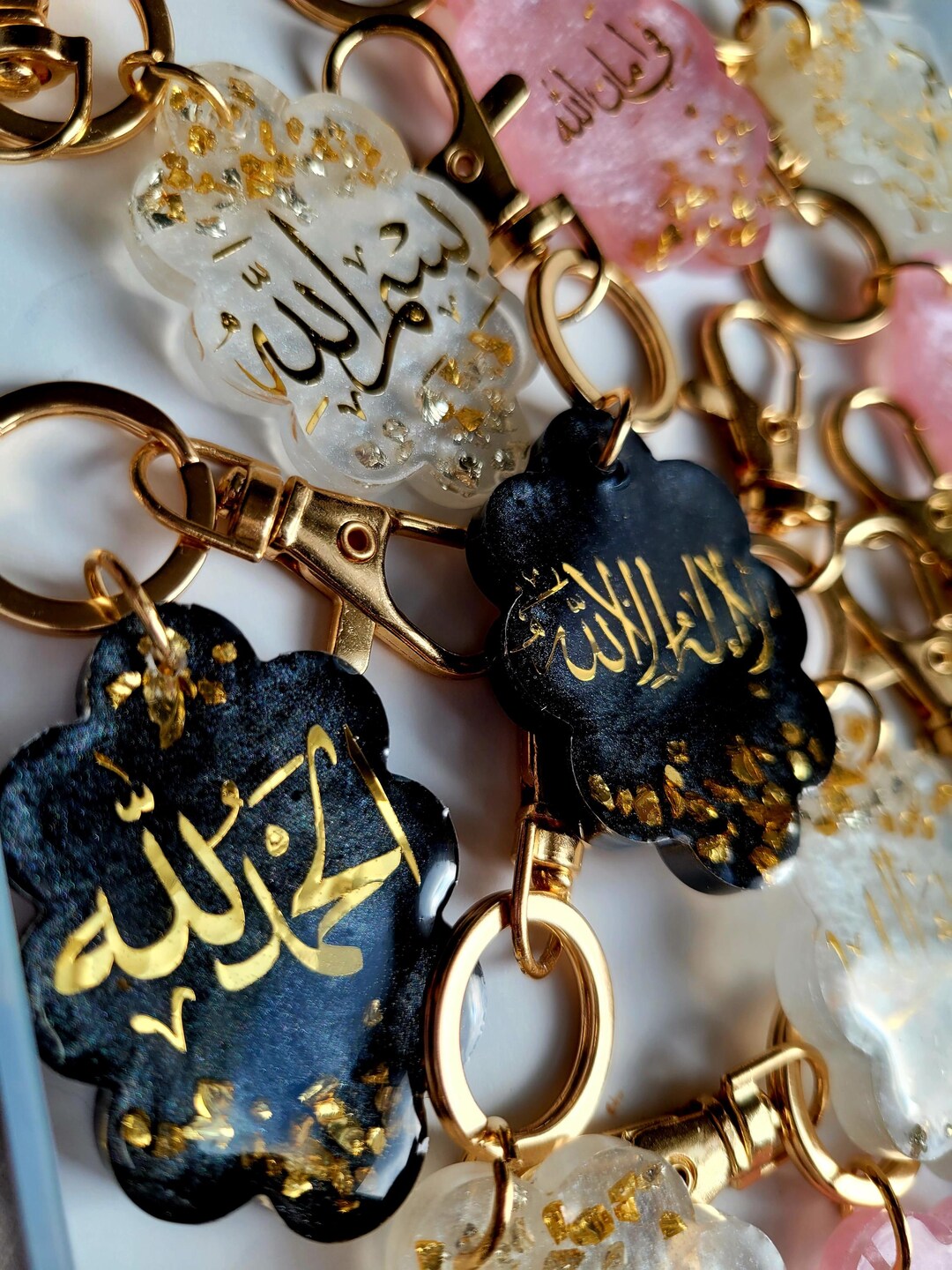 Islamic Keychain With Arabic Calligraphy, Bismillah Alhamdulillah ...
