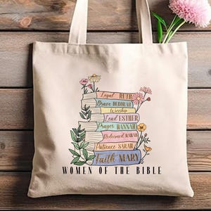 Christian Tote Bags Women Of The Bible Christian Gifts Mothers Day Gifts Christian Mom Gift Religious Tote Bag Christian Girl Gifts