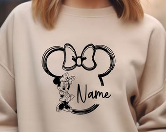 Custom Disney Sweatshirt Matching Sweaters Personalized Mickey Minnie Disney Squad Matching Family Disney Vacation Disney Birthday