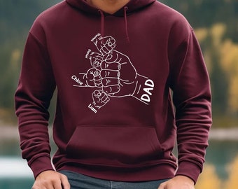 Personalized Dad Hoodie Fathers Day Gift Dad Grandpa Hoodie Custom Hoodie Dad Gifts Husband Gift Fathers Day Grandpa Custom Name Papa