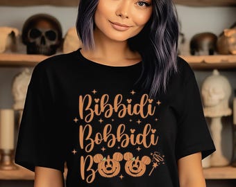 Disney Halloween Shirt Bibbidi Bobbidi Boo Shirt Funny Halloween Pumpkin Disney Vacation Mickey Mouse Disneyland Disney World Halloween Gift