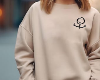 Funny Middle Finger Embroidered Sweatshirt F*ck Off Adult Humor Embroidery Design Funny Embroidery Funny Sarcastic Adult Gift Introvert