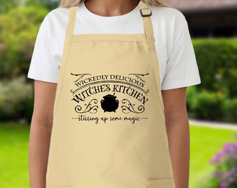 Halloween Witches Kitchen Apron Halloween Witch Apron Gift Aprons for Women Cooking Gift Halloween Gifts Kitchen Apron Funny Halloween
