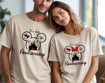 Custom Couple Disney Anniversary Shirts Matching Shirts Anniversary Gift Wedding Anniversary Mickey Mouse Minnie Mouse Disney Wedding
