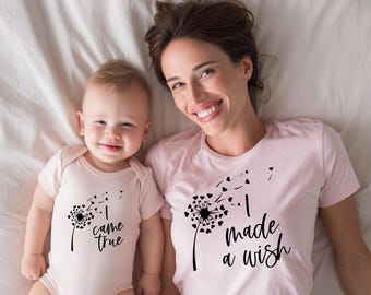 First Mothers Day Dandelion Matching Shirts Mothers Day Gift New Mom Shirt  1st Mothers Day Gift Baby Shower Shirt Pregnancy Reveal