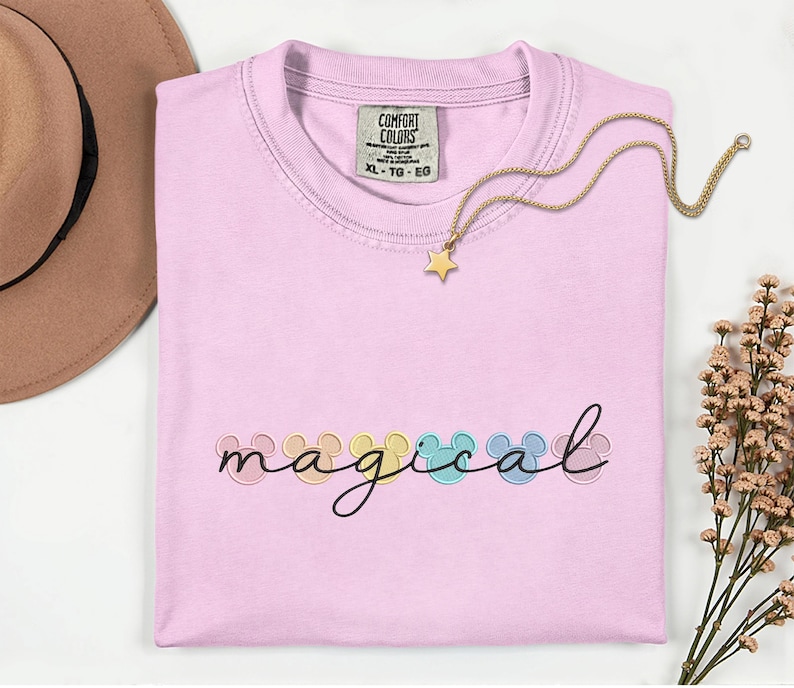 Disney Vacation Magic Kingdom Embroidery Shirt Magical Comfort Colors Shirt Disney Trip Embroidered Shirt Disney World Matching Shirts image 8