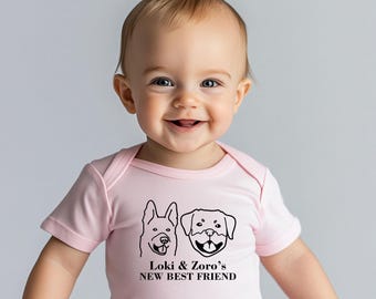 Custom Baby Bodysuit With Dog Photos New Baby Baby Clothes Newborn Baby Shower Dog Mom Pregnancy Gift Personalized Dog Coming Home Outfit