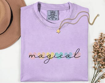 Disney Vacation Magic Kingdom Embroidery Shirt Magical Comfort Colors Shirt Disney Trip Embroidered Shirt Disney World Matching Shirts