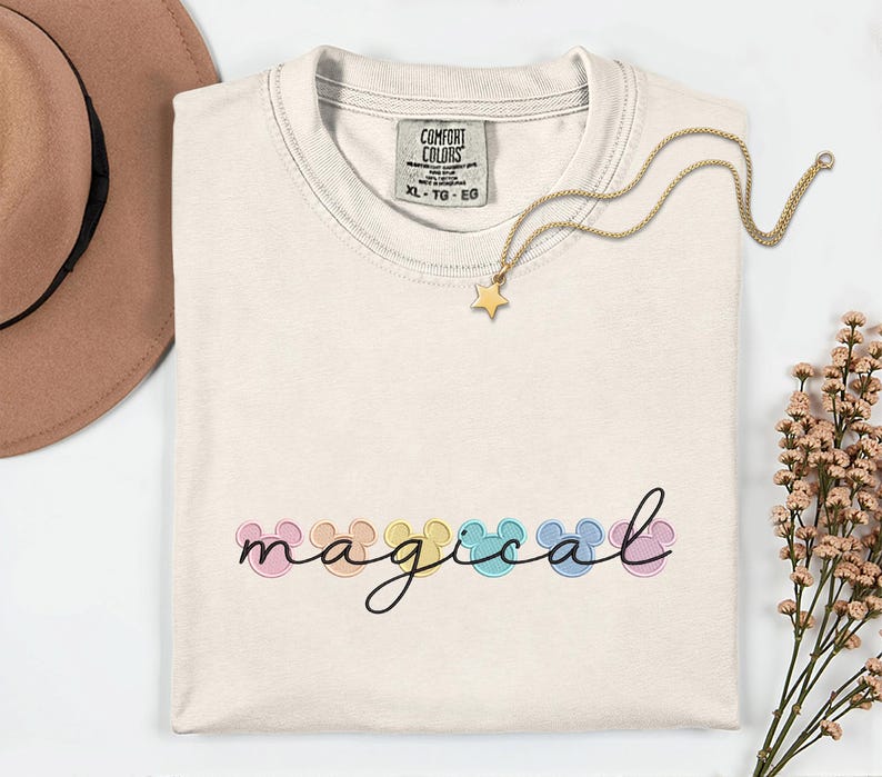 Disney Vacation Magic Kingdom Embroidery Shirt Magical Comfort Colors Shirt Disney Trip Embroidered Shirt Disney World Matching Shirts image 5