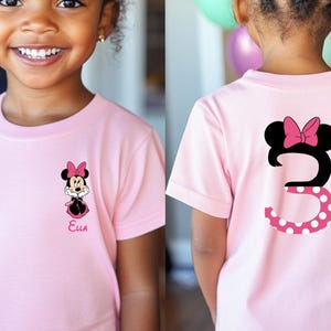 Custom Minnie Mouse Birthday Shirt Kids Birthday Shirt Birthday Girl  Minnie Mouse Party Disney Birthday Personalized Birthday Gifts