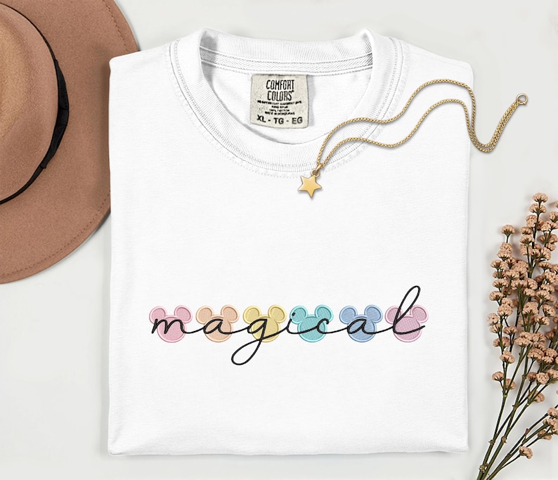 Disney Vacation Magic Kingdom Embroidery Shirt Magical Comfort Colors Shirt Disney Trip Embroidered Shirt Disney World Matching Shirts image 6