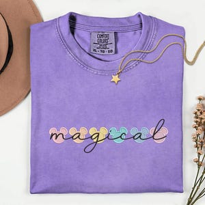 Disney Vacation Magic Kingdom Embroidery Shirt Magical Comfort Colors Shirt Disney Trip Embroidered Shirt Disney World Matching Shirts image 4