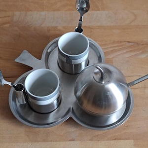 Morinox designer set, espresso for two, vintage coffee set