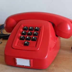 1983 red telephone named autophon, Switzerland