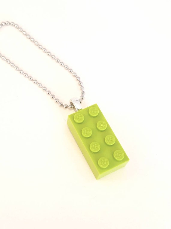 Brick Heart Necklace and Earring Set with Stainless Ball Chain From Upcycled Vintage Dollhouse