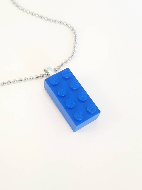 Brick Heart Necklace and Earring Set with Stainless Ball Chain From Upcycled Vintage Dollhouse