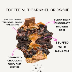Gourmet Toffee Nut Caramel Stuffed Brownie Cookie Recipe