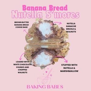 Gourmet Gefülltes Nutella Bananenbrot S&#39;mores Keksrezept