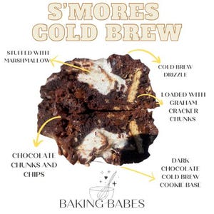 Gourmet Stuffed Cold Brew S&#39;mores Cookie Recipe