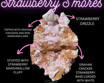 Recept på gourmetkakor med fyllda jordgubbs-s'mores