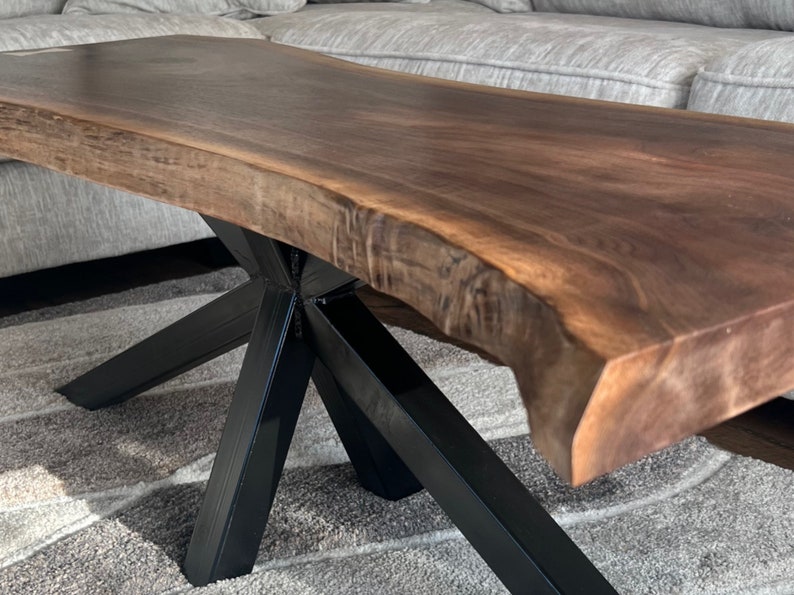 Walnut Coffee Table, Live Edge Walnut, Living Room Table, Handmade