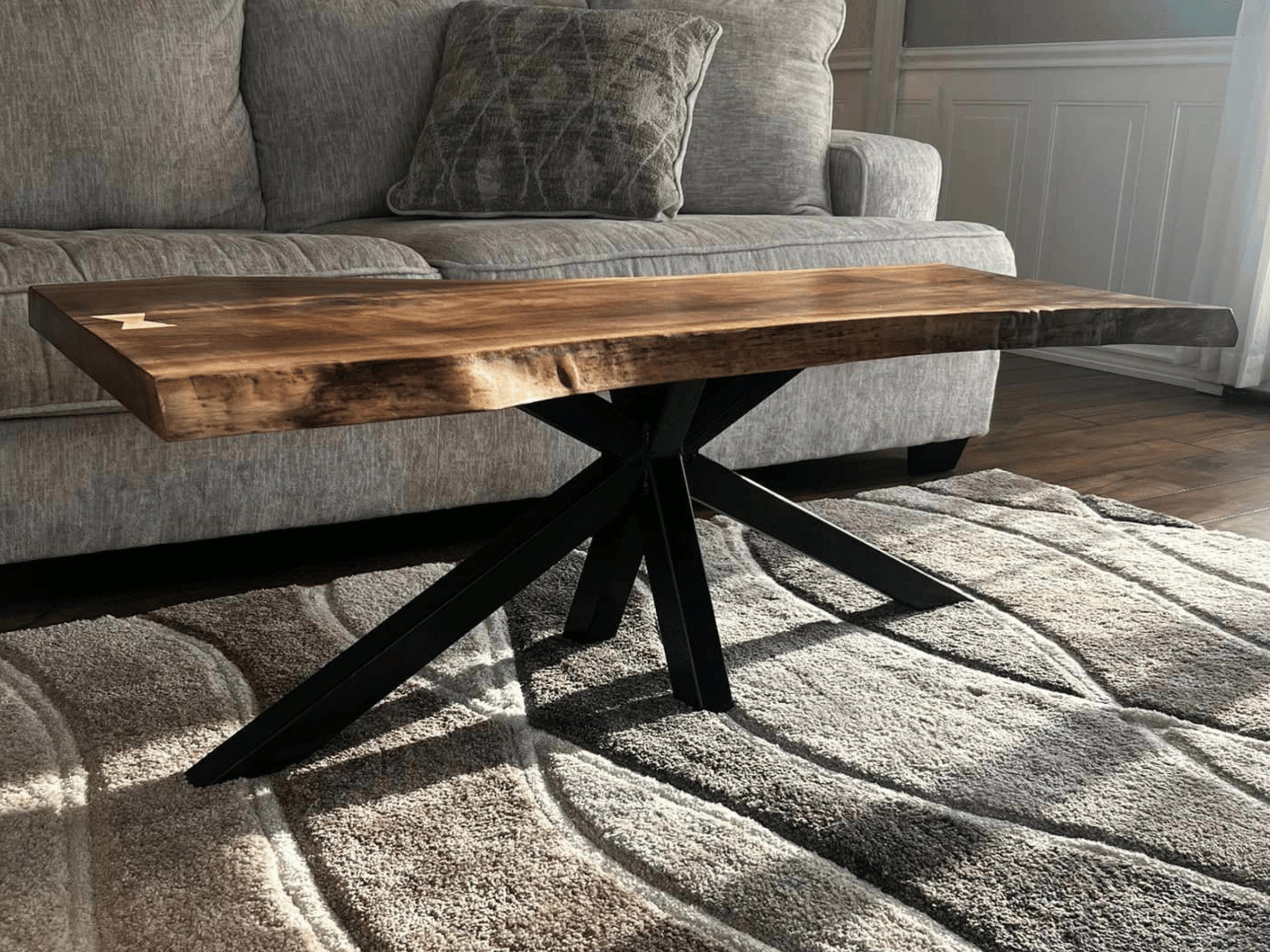 Walnut Coffee Table, Live Edge Walnut, Living Room Table, Handmade ...