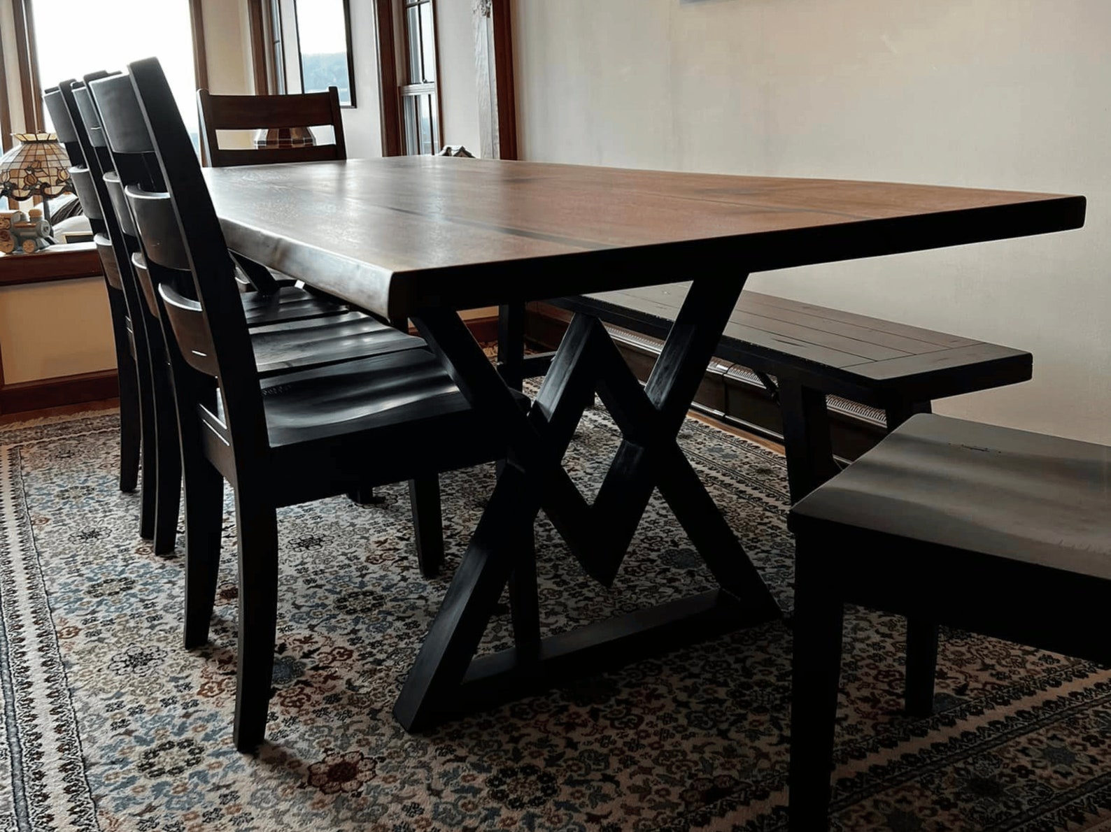 Walnut Dining Table, Live Edge Table, Handcrafted Dining Tables, Made