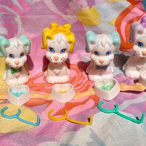 Quints 5 little puppies pets TYCO 1991