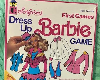 Barbie 1990 Colorforms Dress up Board Game - Complete - Etsy Barbie 1990 Colorforms Dress up Board Game - Complete - Etsy