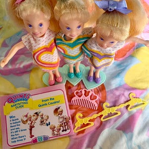 Quints triplet cousins babysitting dolls TYCO - complete!