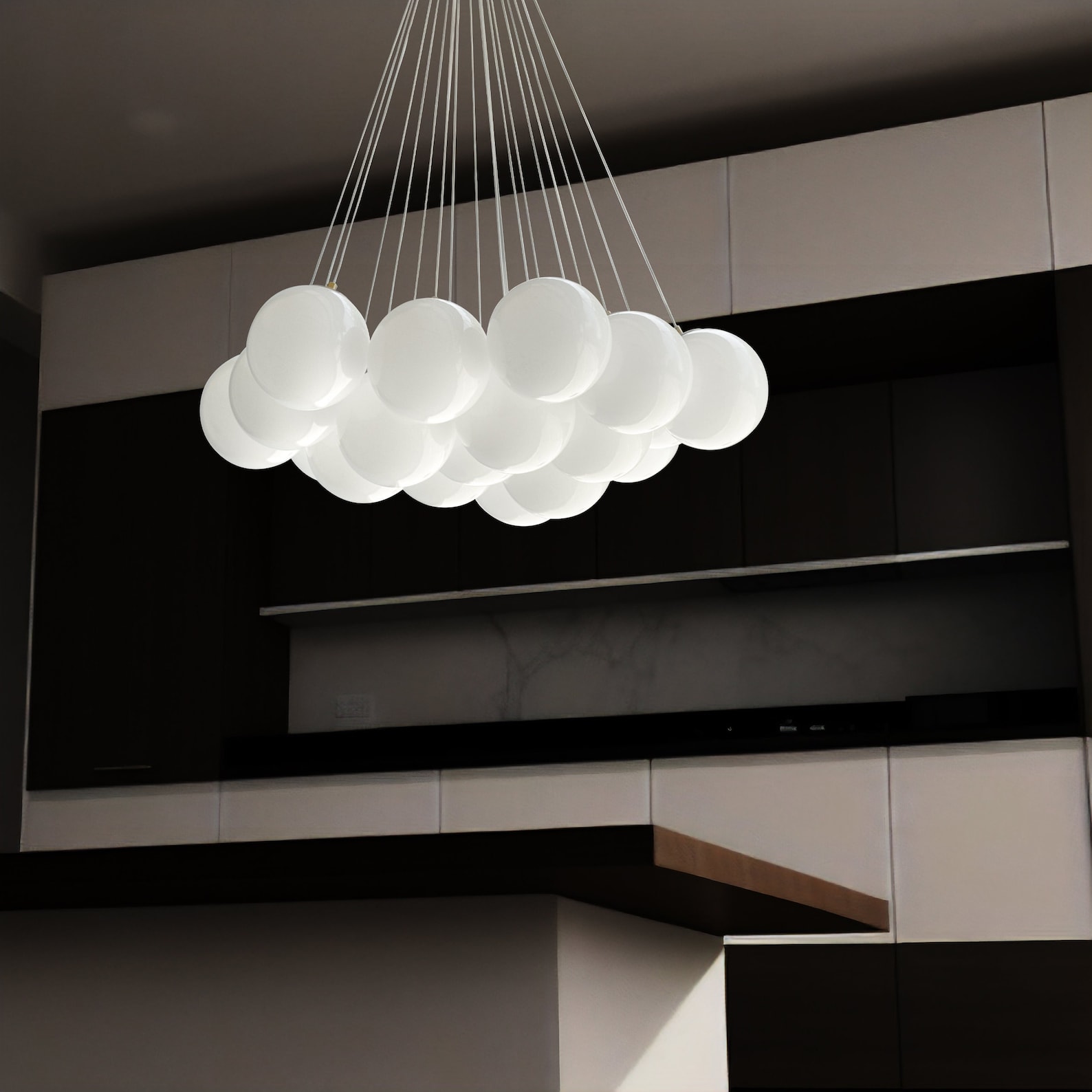 Cloud Light - Bubble Chandelier - Modern Chandelier for Dining Room - Luxury Living Room Pendant ...