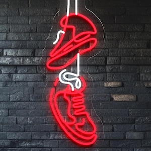 Sneakers Neon Sign, Sport Shoe LED Sign, Light Up Sign, Gift for Him, Sneaker Wall Decor, Man Cave Wall Art, Father Gift, Boyfriend Present
