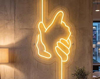 Helping Hands Neon Sign, Inspirational LED Wall Light for Home, Religious Faith Decor