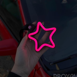 Star Neon Tsurikawa, LED Car Decor, JDM Handle Accessory