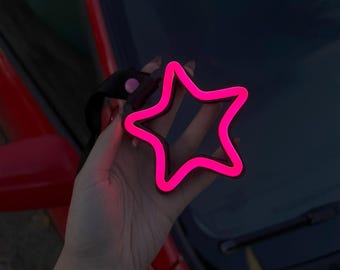 Star Neon Tsurikawa, LED Car Decor, JDM Handle Accessory