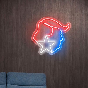Trump Neon Sign, Trump Head Light Up Sign, MAGA LED Neon Sign, Patriotic Neon Wall Decor, Political Wall Art for Office, USA Neon Sign
