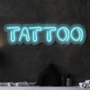 Tattoo Neon Sign, LED Tattoo Studio Sign, Tattoo Artist Wall Decor, Tattoo Shop Window Sign, Light Up Sign, Tattoo Artists Gift, Business