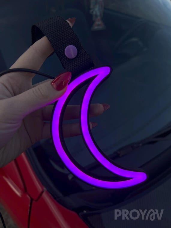 LED Moon Tsurikawa, Neon Car Interior, Car Girl Gift, Car Handle Accessories JDM