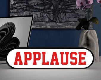 Applause Mini LED Lightbox, Applause Sign for Events, Retro Theater Decor, Creative Studio Light Sign, Broadcast Light Box, Retro Home Decor