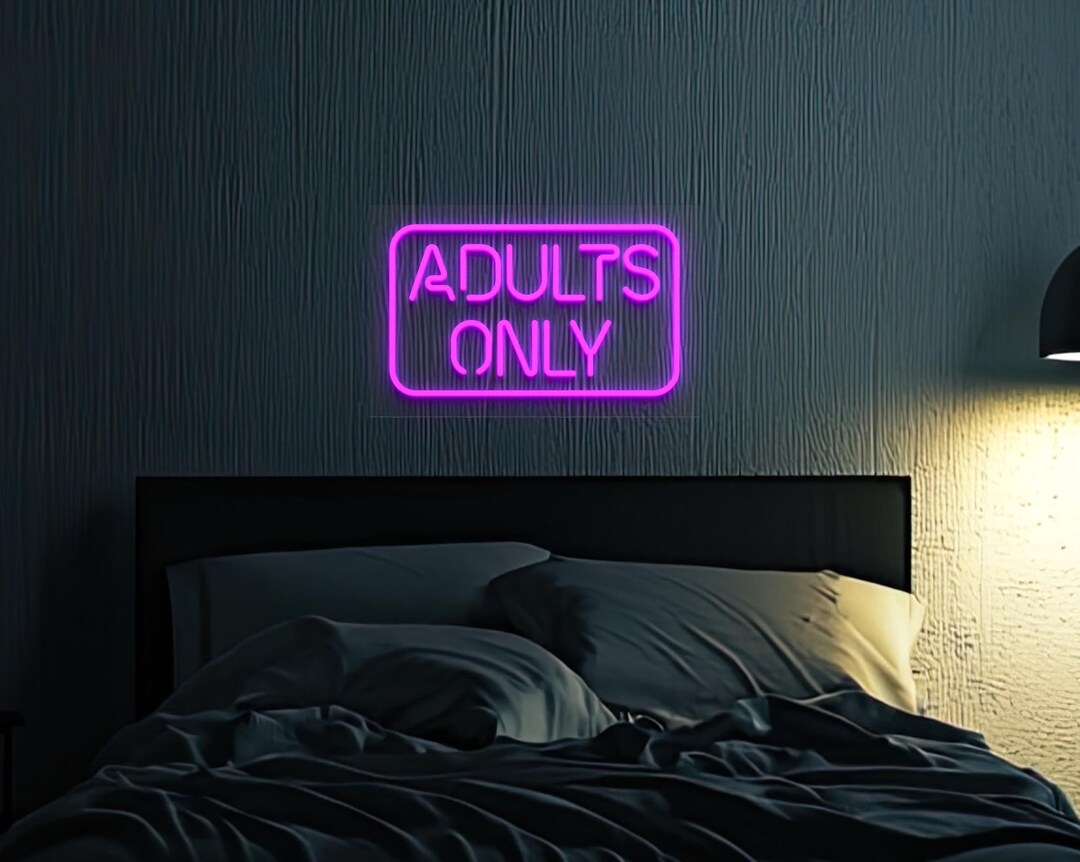 Adults Only Neon Sign, LED Light up Sign, Romantic Wall Decor ...