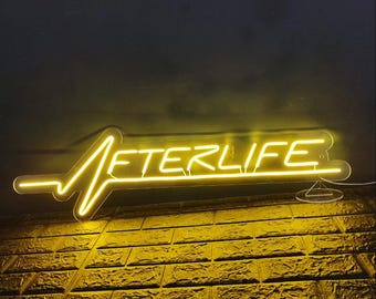 Afterlife LED Neon Sign, Game Room Decor, Afterlife Light Up Sign, Bedroom Wall Decor, Bar Neon Sign, Cyberpunk 2077 Gift for Men Sign