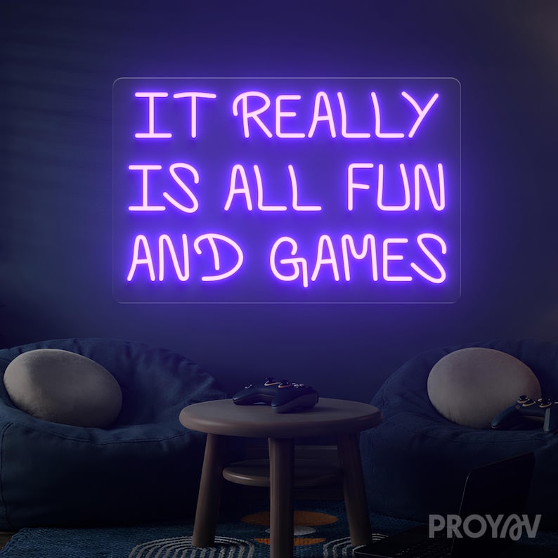 Funny retro neon sign for bedroom or party room decor, bringing cheerful mood, social energy, and eye catching statement lighting into modern spaces.